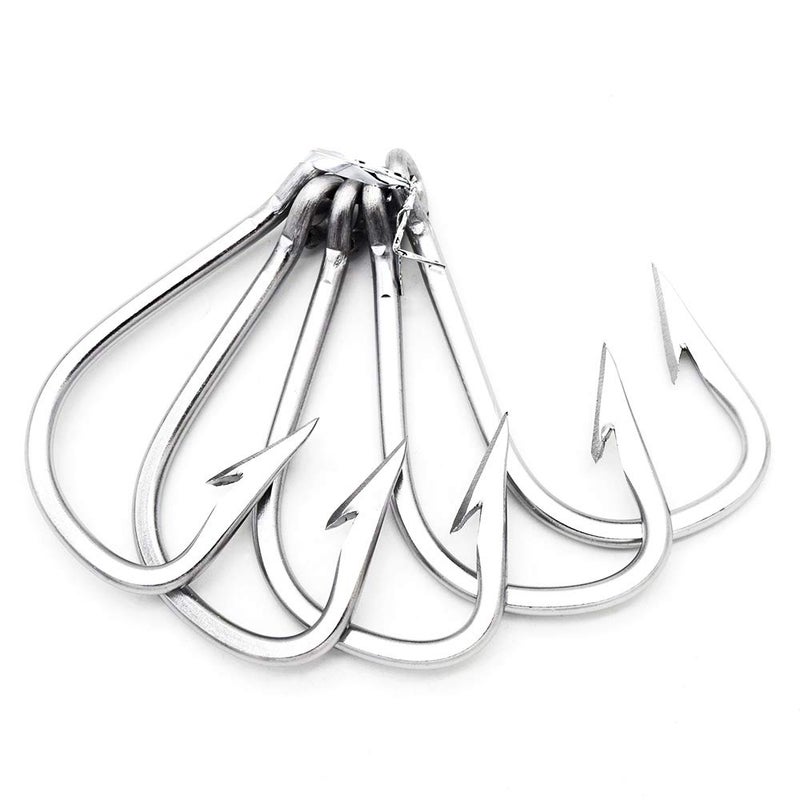 SENYUBBY Saltwater Large Giant Shark,Tuna and Catfish Hooks Extra Strong Stainless Steel Fishing Hooks (12/0(Pack of 5)) - Image 2